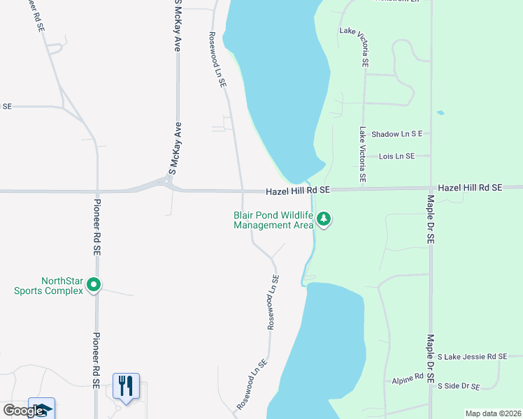 map of restaurants, bars, coffee shops, grocery stores, and more near 2002 Hazel Hill Road Southeast in Alexandria