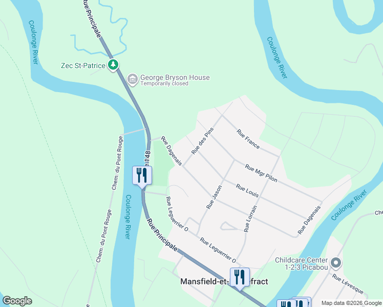 map of restaurants, bars, coffee shops, grocery stores, and more near 37 Rue des Pins in Mansfield-et-Pontefract