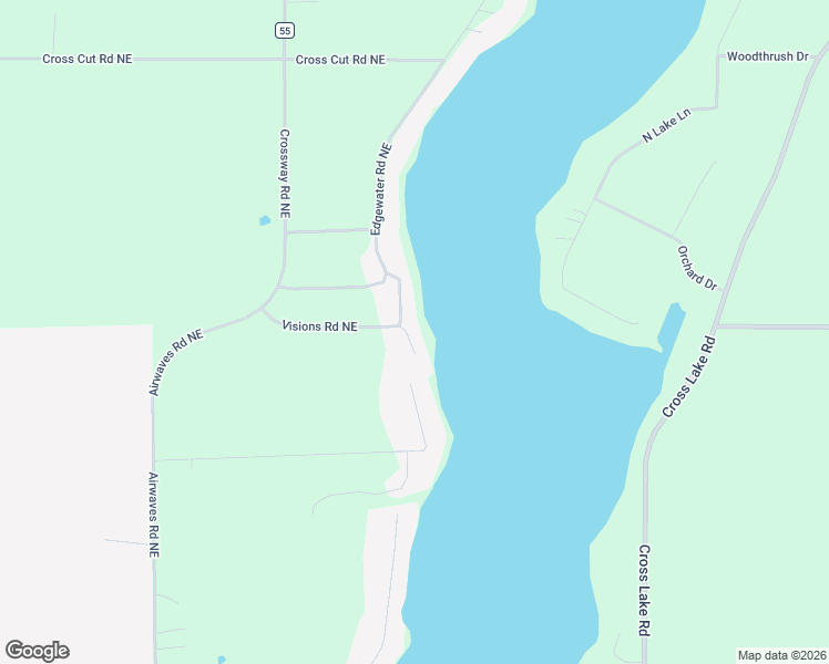 map of restaurants, bars, coffee shops, grocery stores, and more near 17960 Edgewater Road Northeast in Pine City