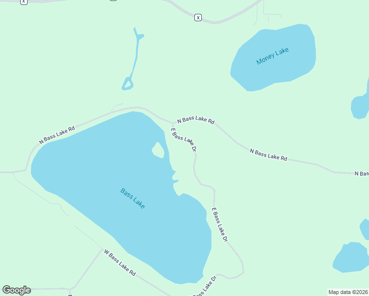 map of restaurants, bars, coffee shops, grocery stores, and more near 26033 East Bass Lake Drive in Webster