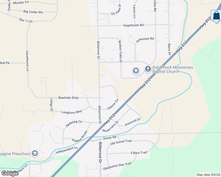 map of restaurants, bars, coffee shops, grocery stores, and more near 1727 Oxbow Circle in Billings