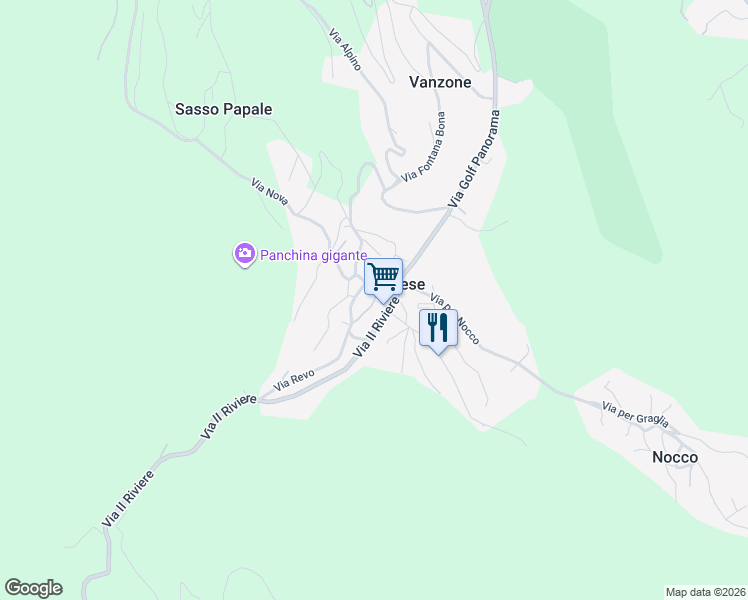 map of restaurants, bars, coffee shops, grocery stores, and more near 1 Vicolo Centrale in Gignese