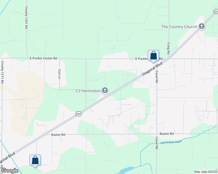 map of restaurants, bars, coffee shops, grocery stores, and more near 32350 Diagonal Boulevard in Hermiston