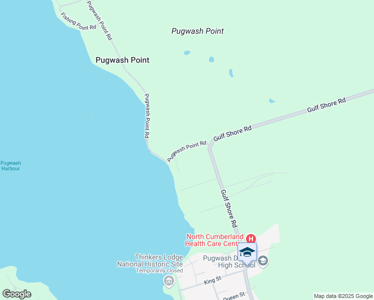 map of restaurants, bars, coffee shops, grocery stores, and more near 37 Pugwash Point Road in Pugwash