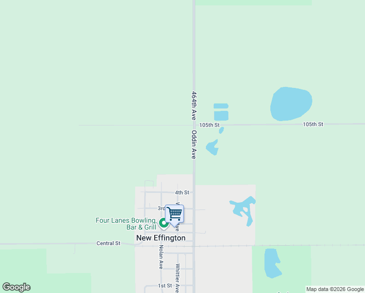 map of restaurants, bars, coffee shops, grocery stores, and more near 436 County Road 8 in New Effington