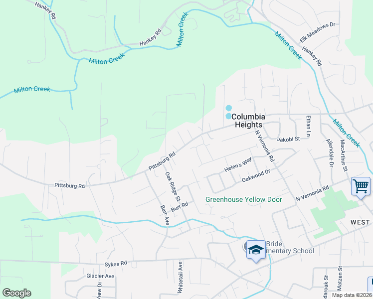 map of restaurants, bars, coffee shops, grocery stores, and more near 35092 Pittsburg Road in St. Helens