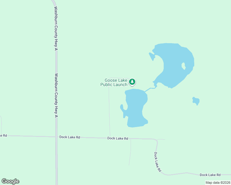 map of restaurants, bars, coffee shops, grocery stores, and more near N6224 Goose Lake Road in Spooner