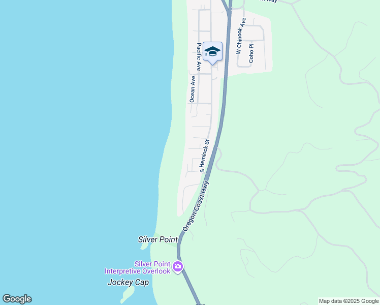 map of restaurants, bars, coffee shops, grocery stores, and more near 271 West Sitka Street in Cannon Beach