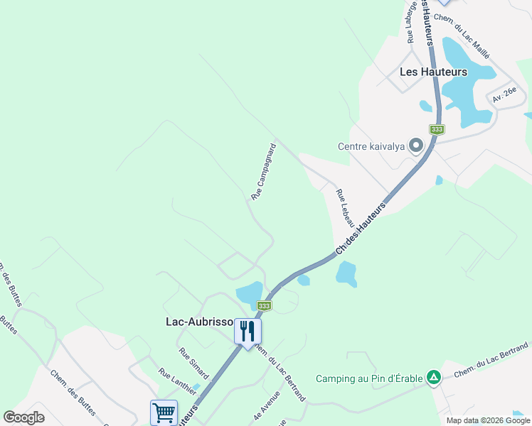 map of restaurants, bars, coffee shops, grocery stores, and more near 24 Rue Champêtre in Saint-Hippolyte