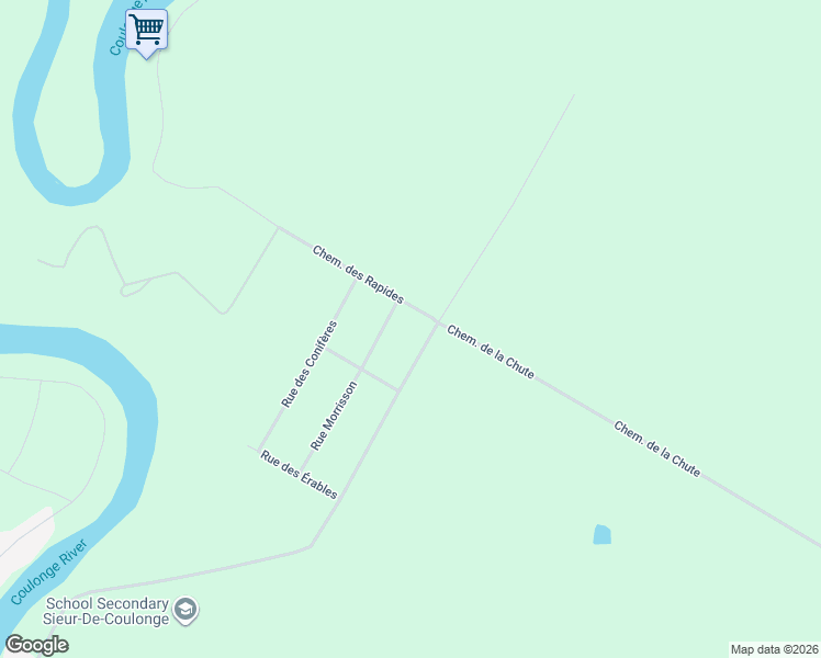 map of restaurants, bars, coffee shops, grocery stores, and more near 291 Chemin de la Chute in Mansfield-et-Pontefract