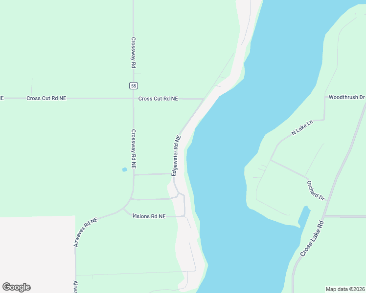 map of restaurants, bars, coffee shops, grocery stores, and more near 18600 Edgewater Road Northeast in Pine City