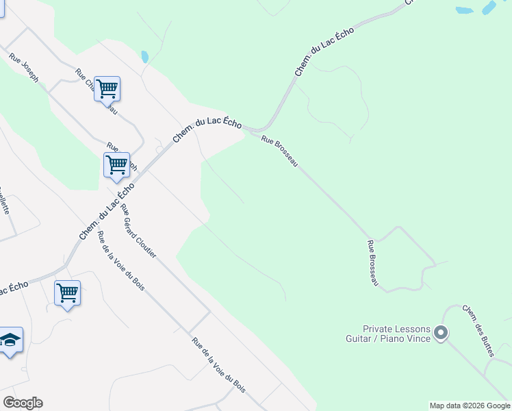 map of restaurants, bars, coffee shops, grocery stores, and more near 1140 Rue Yves in Prévost