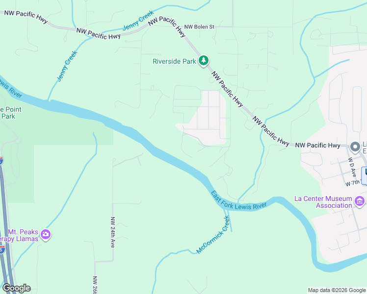 map of restaurants, bars, coffee shops, grocery stores, and more near 1513 Northwest 339th Street in La Center