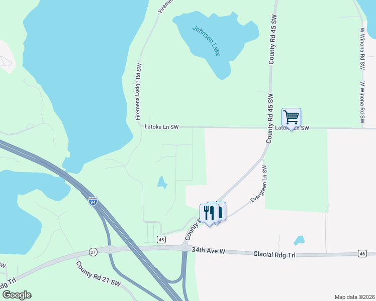 map of restaurants, bars, coffee shops, grocery stores, and more near 2485 Reeds Villa Lane Southwest in Alexandria