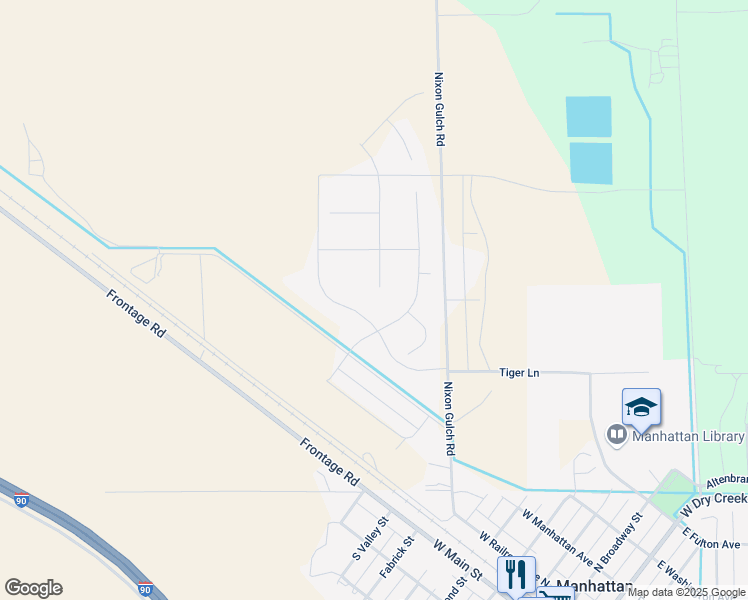 map of restaurants, bars, coffee shops, grocery stores, and more near Travelers Way in Manhattan