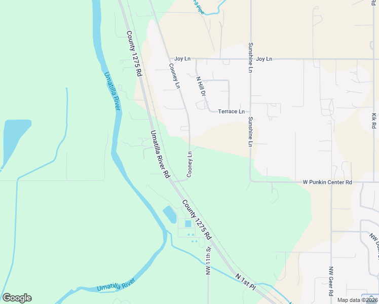 map of restaurants, bars, coffee shops, grocery stores, and more near 80404 Cooney Lane in Hermiston