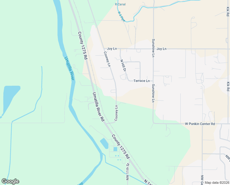map of restaurants, bars, coffee shops, grocery stores, and more near 80404 Cooney Lane in Hermiston