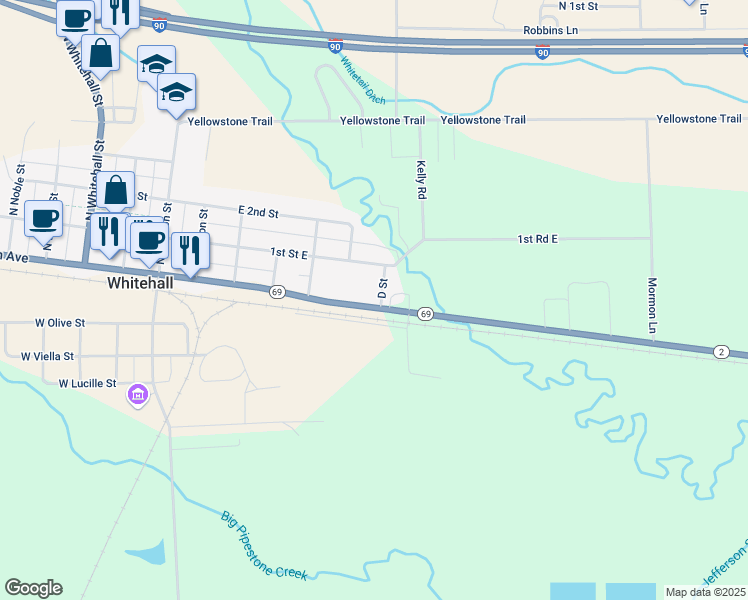 map of restaurants, bars, coffee shops, grocery stores, and more near 400-598 East Legion Avenue in Whitehall