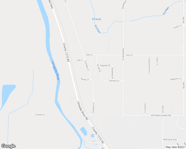 map of restaurants, bars, coffee shops, grocery stores, and more near 80511 Cooney Lane in Hermiston