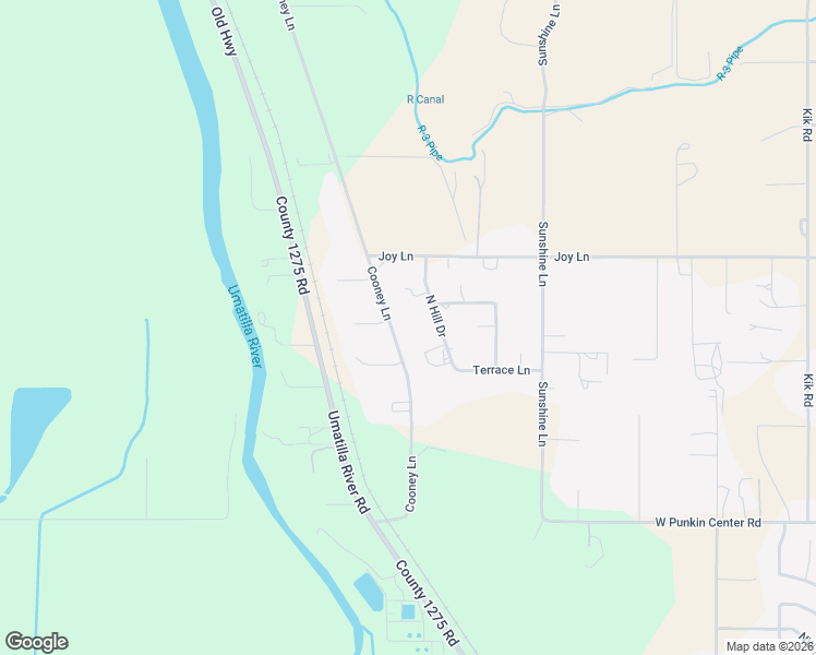 map of restaurants, bars, coffee shops, grocery stores, and more near 80523 Cooney Lane in Hermiston