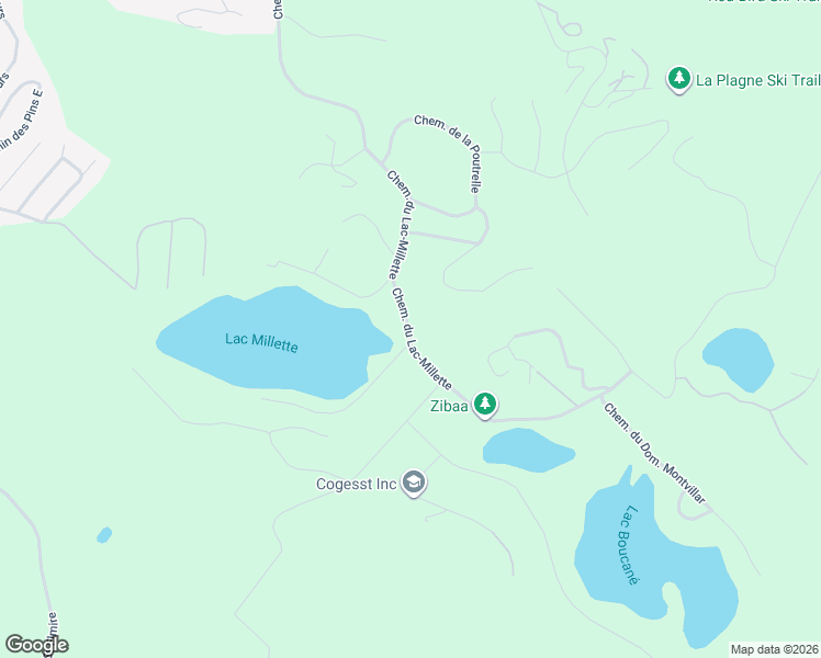 map of restaurants, bars, coffee shops, grocery stores, and more near 800 Chemin du Lac-Millette in Saint-Sauveur