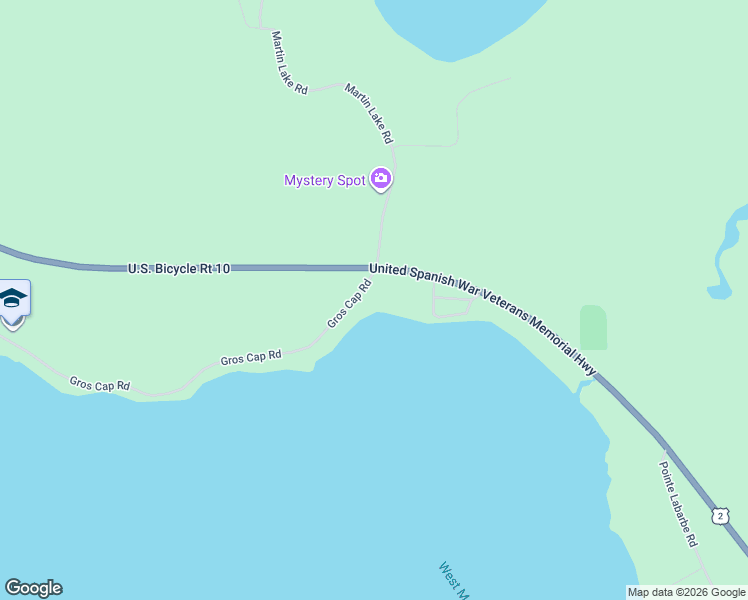 map of restaurants, bars, coffee shops, grocery stores, and more near 102-106 Gros Cap Road in Saint Ignace