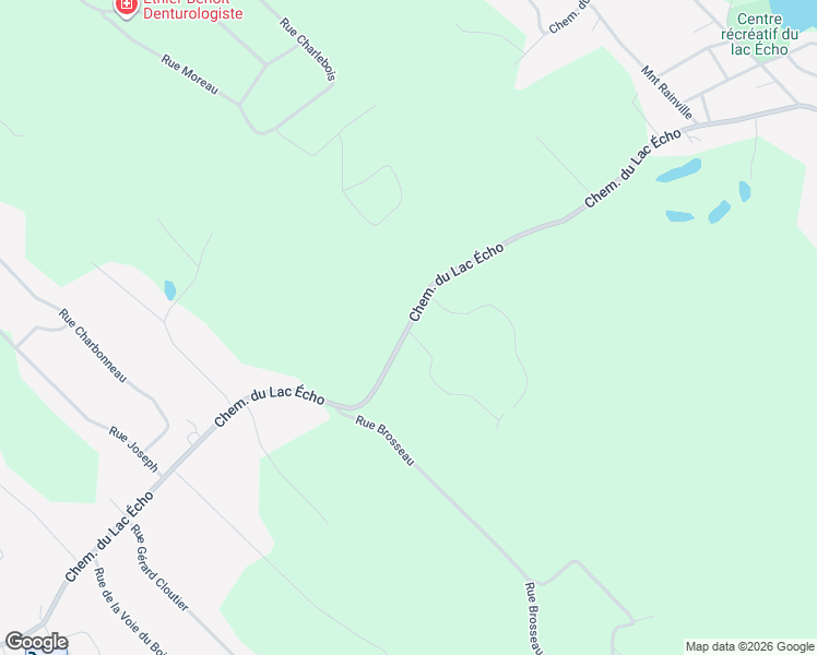 map of restaurants, bars, coffee shops, grocery stores, and more near Chemin du Lac Écho in Prévost