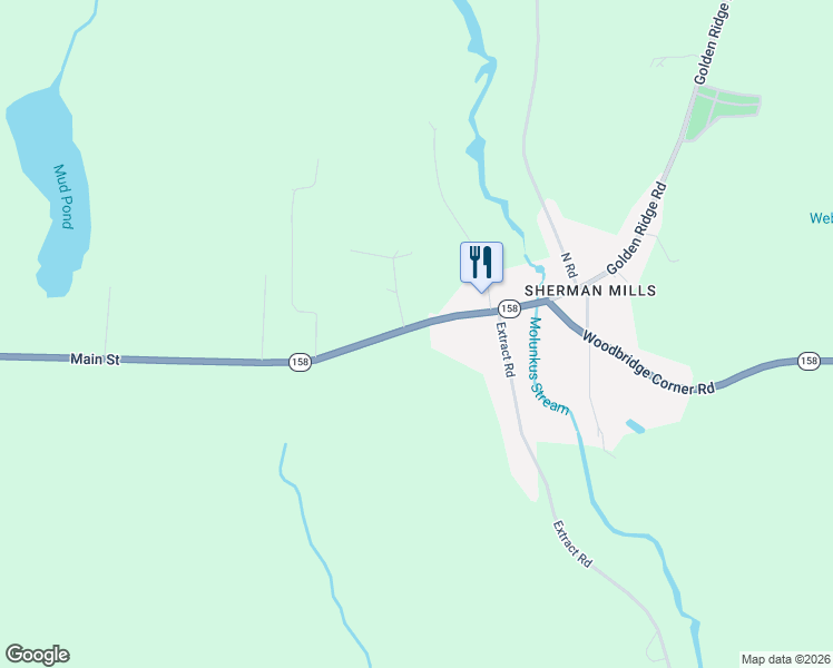 map of restaurants, bars, coffee shops, grocery stores, and more near 283 Main Street in Sherman