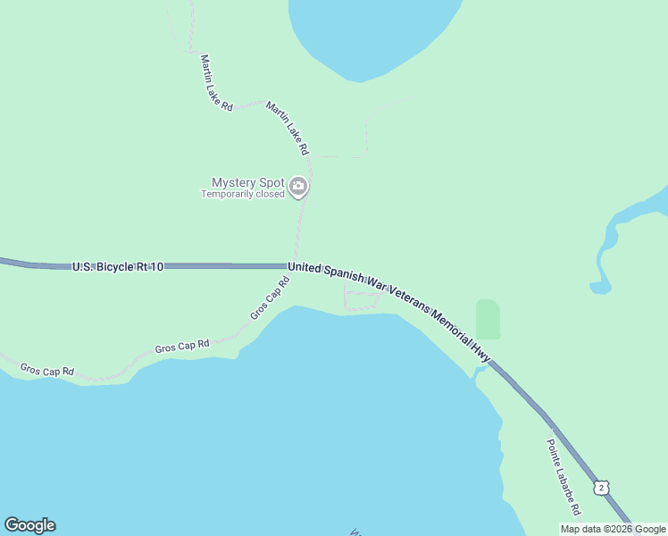 map of restaurants, bars, coffee shops, grocery stores, and more near U.S. Highway 2 in St. Ignace