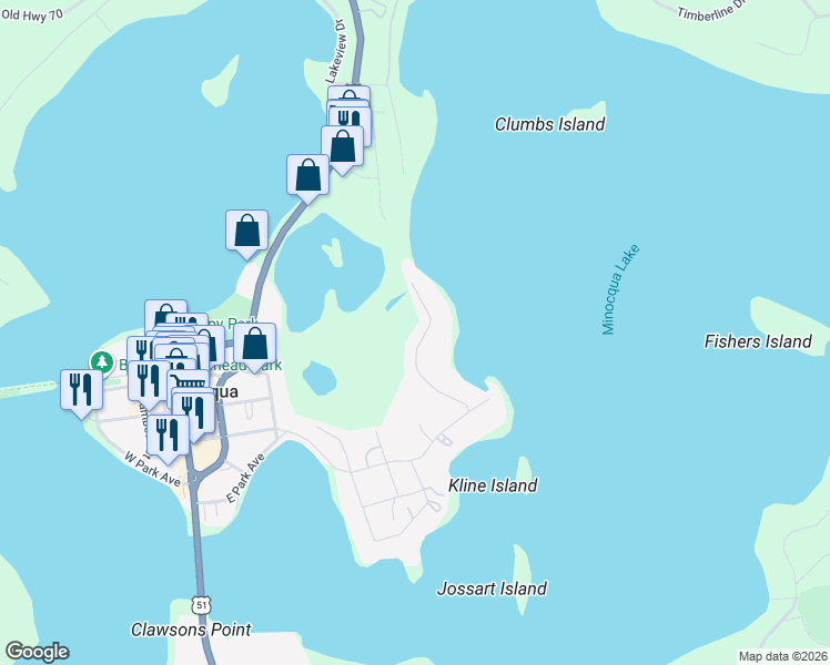 map of restaurants, bars, coffee shops, grocery stores, and more near 935 Cedar Street in Minocqua