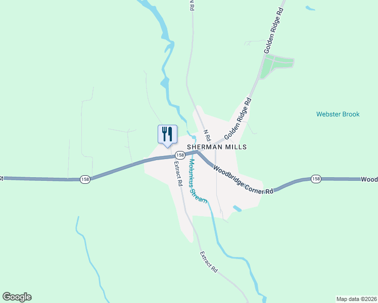 map of restaurants, bars, coffee shops, grocery stores, and more near 3 Golden Ridge Road in Sherman