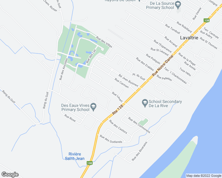 map of restaurants, bars, coffee shops, grocery stores, and more near 170 Place Gilles in Lavaltrie
