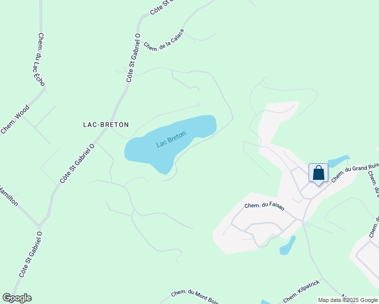 map of restaurants, bars, coffee shops, grocery stores, and more near 255 Chemin du Lac-Breton in Saint-Sauveur