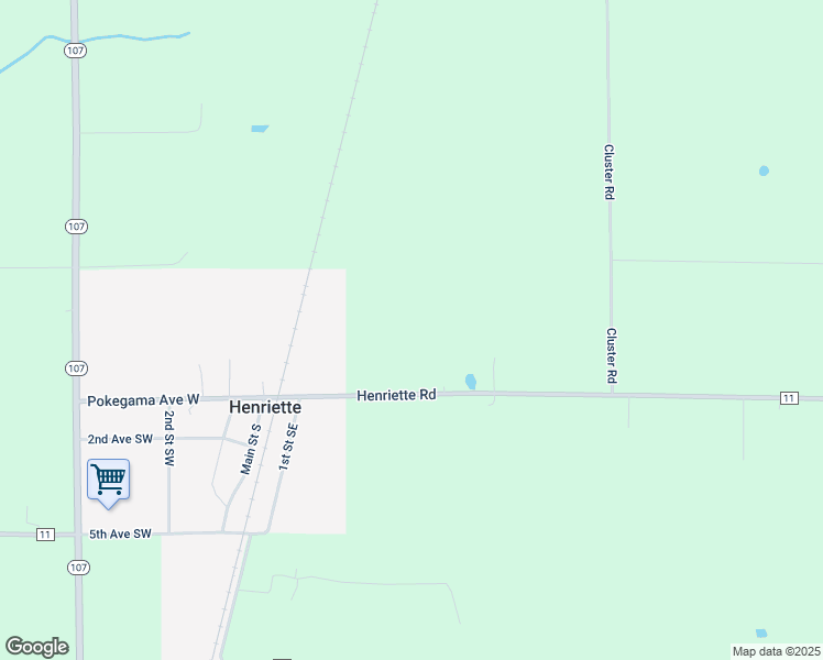 map of restaurants, bars, coffee shops, grocery stores, and more near 4347 Henriette Road in Grasston