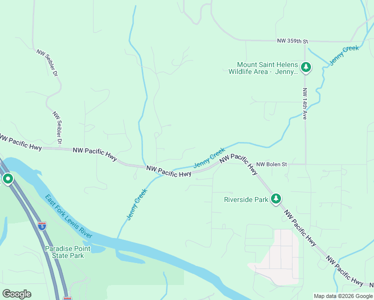 map of restaurants, bars, coffee shops, grocery stores, and more near 2403 Northwest Wellman Road in La Center