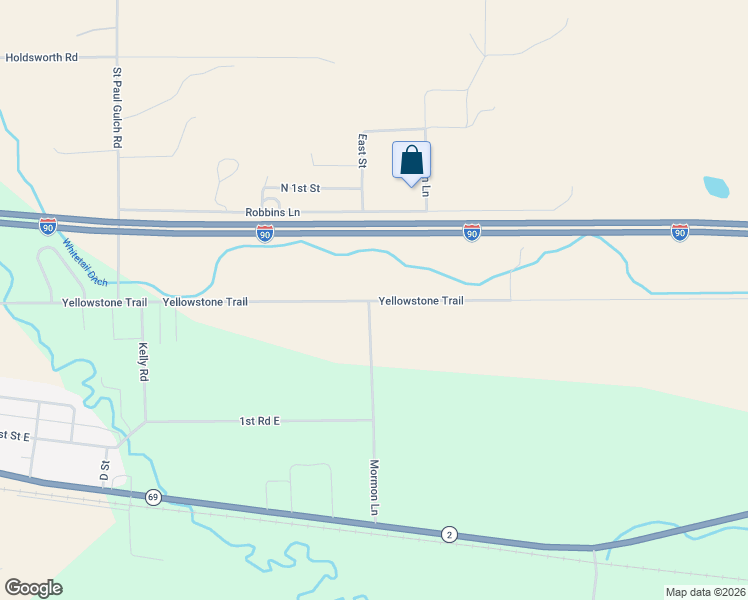 map of restaurants, bars, coffee shops, grocery stores, and more near 101 Yellowstone Road in Whitehall