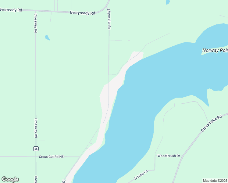 map of restaurants, bars, coffee shops, grocery stores, and more near 19880 Edgewater Road in Pine City