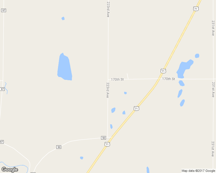 map of restaurants, bars, coffee shops, grocery stores, and more near 16955 223rd Avenue in Long Prairie