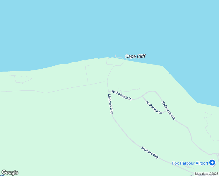 map of restaurants, bars, coffee shops, grocery stores, and more near Mariners Way in Fox Harbour