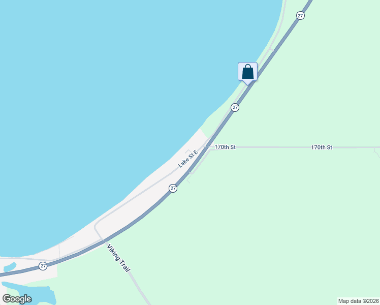 map of restaurants, bars, coffee shops, grocery stores, and more near 2514 Lake Street East in Osakis