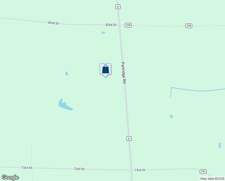 map of restaurants, bars, coffee shops, grocery stores, and more near 7891 Partridge Road in Pierz