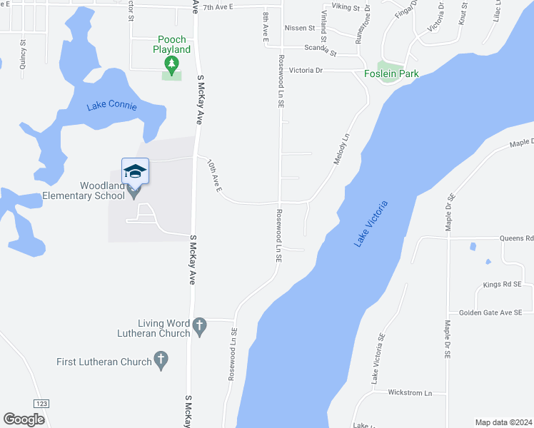 map of restaurants, bars, coffee shops, grocery stores, and more near 1964 10th Avenue East in Alexandria