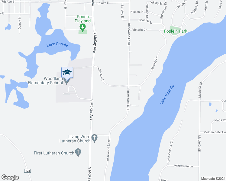 map of restaurants, bars, coffee shops, grocery stores, and more near 1880 10th Avenue East in Alexandria