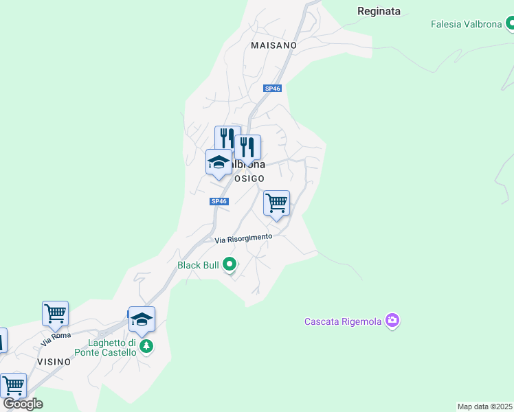 map of restaurants, bars, coffee shops, grocery stores, and more near 7 Via L. Ortalli in Valbrona