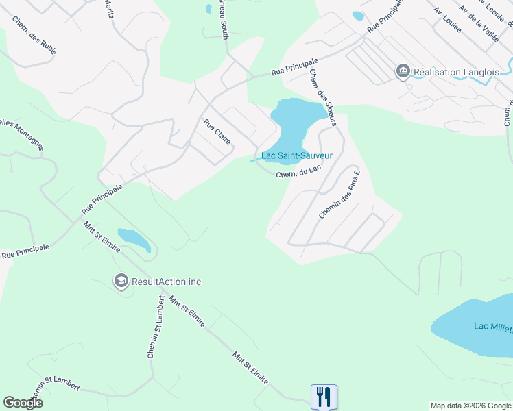 map of restaurants, bars, coffee shops, grocery stores, and more near in Saint-Sauveur