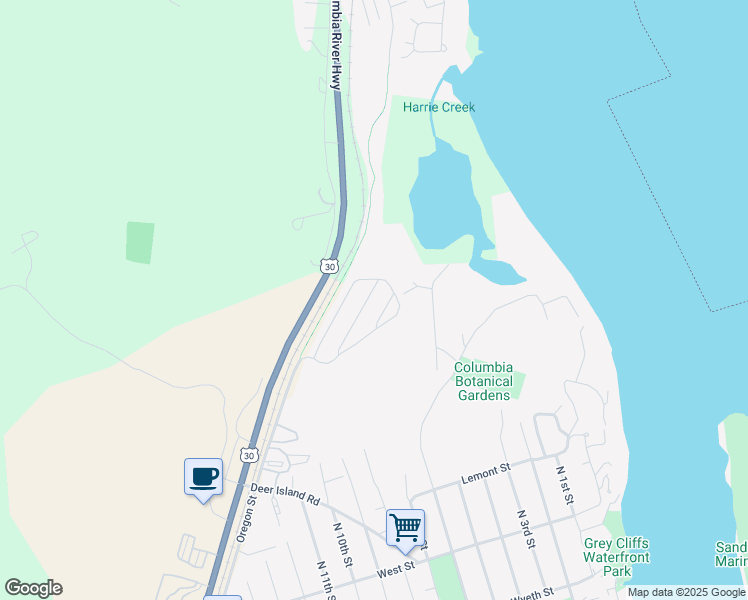 map of restaurants, bars, coffee shops, grocery stores, and more near 63 Yew Crest in St. Helens