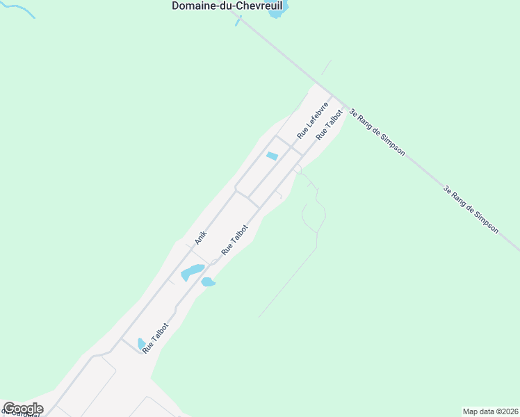 map of restaurants, bars, coffee shops, grocery stores, and more near Rue Talbot in Saint-Cyrille-de-Wendover