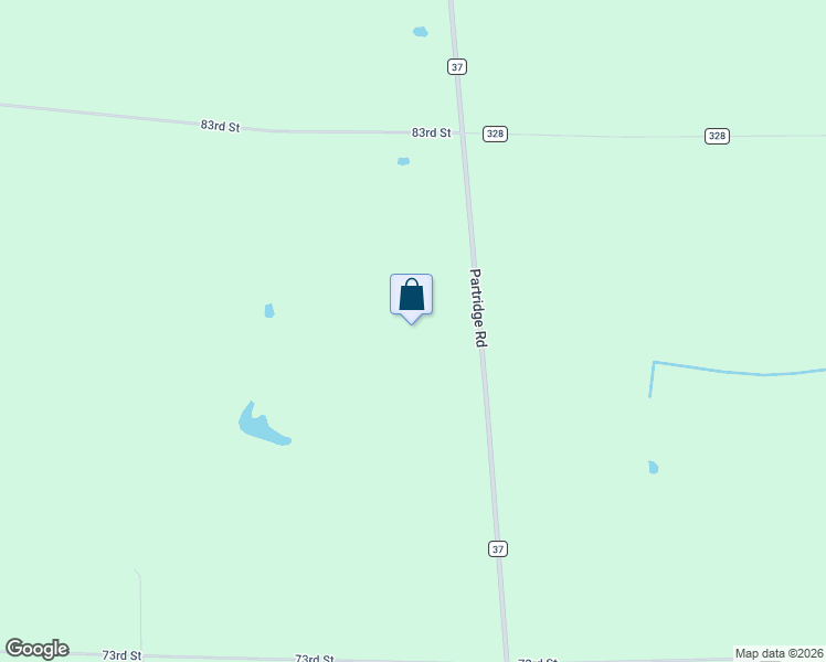 map of restaurants, bars, coffee shops, grocery stores, and more near 7891 Partridge Road in Pierz