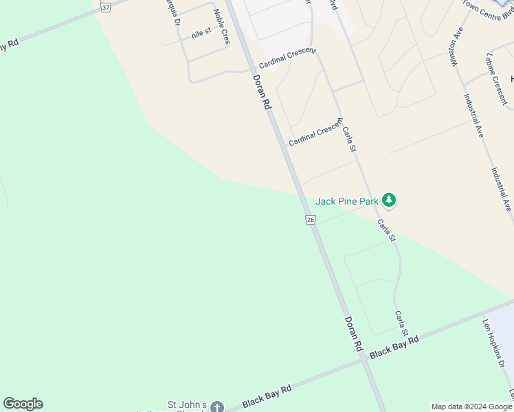 map of restaurants, bars, coffee shops, grocery stores, and more near 311 Doran Road in Petawawa