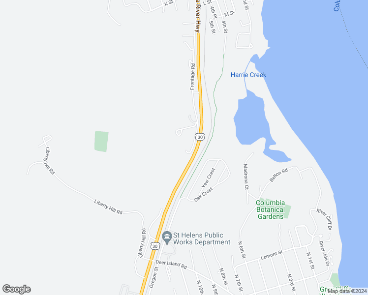 map of restaurants, bars, coffee shops, grocery stores, and more near 60743 Columbia River Highway in St. Helens